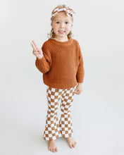 Load image into Gallery viewer, Checkered Flare Pants | Copper