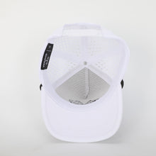 Load image into Gallery viewer, FINISH LINE WHITE ADVENTURE SNAPBACK // WATER-RESISTANT