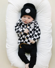 Load image into Gallery viewer, Cotton Shacket | Smiley Checkered Black