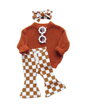 Load image into Gallery viewer, Checkered Flare Pants | Copper