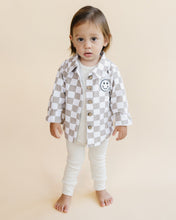 Load image into Gallery viewer, Cotton Shacket | Smiley Checkered Latte