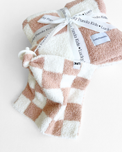 Load image into Gallery viewer, Checkered Plush Lovey | Latte