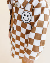 Load image into Gallery viewer, Cotton Shacket | Smiley Checkered Copper