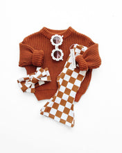 Load image into Gallery viewer, Checkered Flare Pants | Copper