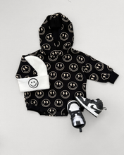 Load image into Gallery viewer, Hooded Bubble Romper | Electric Smiley