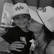 Load image into Gallery viewer, FINISH LINE WHITE ADVENTURE SNAPBACK // WATER-RESISTANT