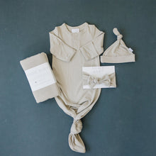 Load image into Gallery viewer, Oatmeal Bamboo Knot Gown