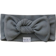 Load image into Gallery viewer, Grey Organic Cotton Ribbed Head Wrap