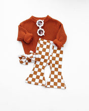 Load image into Gallery viewer, Checkered Flare Pants | Copper