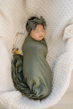 Load image into Gallery viewer, Olive Bamboo Stretch Swaddle