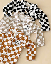 Load image into Gallery viewer, Cotton Shacket | Smiley Checkered Black