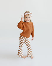 Load image into Gallery viewer, Checkered Flare Pants | Copper