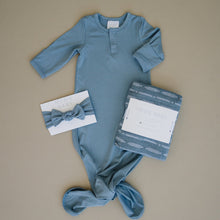 Load image into Gallery viewer, Dusty Blue Bamboo Head Wrap