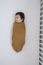 Load image into Gallery viewer, Mustard Bamboo Stretch Swaddle