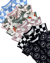 Load image into Gallery viewer, Bamboo Shorty Romper | Black Checkered