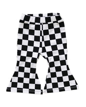 Load image into Gallery viewer, Checkered Flare Pants | Black