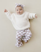 Load image into Gallery viewer, Checkered Flare Pants | Latte