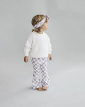 Load image into Gallery viewer, Checkered Flare Pants | Latte
