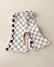 Load image into Gallery viewer, Checkered Flare Pants | Latte