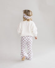 Load image into Gallery viewer, Checkered Flare Pants | Latte