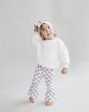 Load image into Gallery viewer, Checkered Flare Pants | Latte