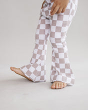Load image into Gallery viewer, Checkered Flare Pants | Latte