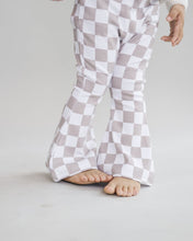 Load image into Gallery viewer, Checkered Flare Pants | Latte