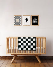 Load image into Gallery viewer, Checkered Plush Blanket | Black