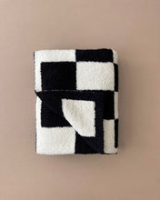Load image into Gallery viewer, Checkered Plush Blanket | Black