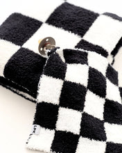 Load image into Gallery viewer, Checkered Plush Lovey | Black