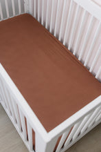 Load image into Gallery viewer, Rust Bamboo Stretch Crib Sheet