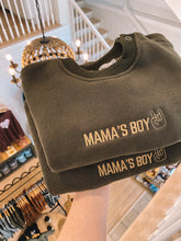 Load image into Gallery viewer, mama's boy embroidered bubble romper