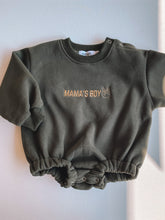 Load image into Gallery viewer, mama's boy embroidered bubble romper
