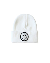 Load image into Gallery viewer, Smiley Beanie | White