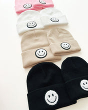 Load image into Gallery viewer, Smiley Beanie | White