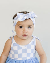 Load image into Gallery viewer, Tutu Romper | Checkered Blue