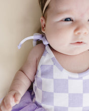 Load image into Gallery viewer, Tutu Romper | Checkered Lavender