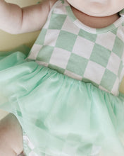 Load image into Gallery viewer, Tutu Romper | Checkered Mint