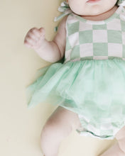 Load image into Gallery viewer, Tutu Romper | Checkered Mint