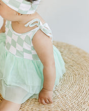 Load image into Gallery viewer, Tutu Romper | Checkered Mint