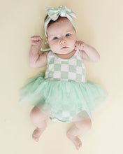 Load image into Gallery viewer, Tutu Romper | Checkered Mint