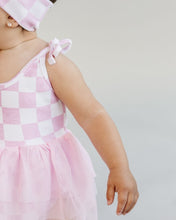 Load image into Gallery viewer, Tutu Romper | Checkered Pink