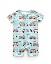 Load image into Gallery viewer, Bamboo Shorty Romper | Retro Beach
