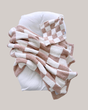 Load image into Gallery viewer, Checkered Plush Lovey | Latte
