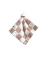 Load image into Gallery viewer, Checkered Plush Lovey | Latte
