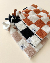 Load image into Gallery viewer, Checkered Plush Lovey | Latte
