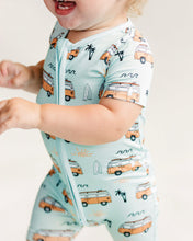 Load image into Gallery viewer, Bamboo Shorty Romper | Retro Beach

