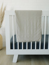 Load image into Gallery viewer, Charcoal Bamboo Stretch Crib Sheet
