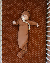 Load image into Gallery viewer, Rust Mudcloth Muslin Crib Sheet
