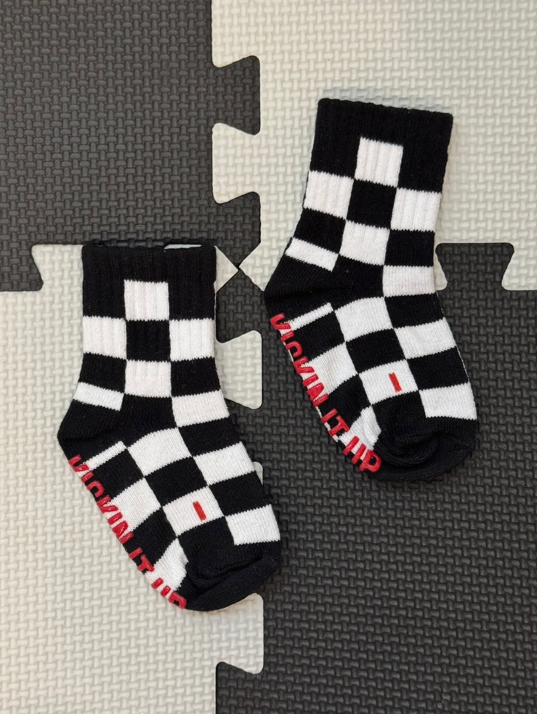 Black + White Checker Socks